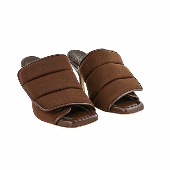 Gia Borghini Gia Open-Toe Quilted Mules 6 - Picture 1 of 7
